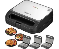 Sumuštinių keptuvas Webber Kepimo aparatas grill vafline 3W1 1000W keraminės nuimamos plokštės INOX (05SR3)