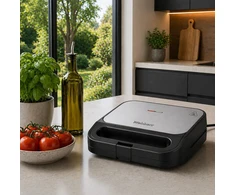 Sumuštinių keptuvas Webber Kepimo aparatas grill vafline 3W1 1000W keraminės nuimamos plokštės INOX (05SR3)