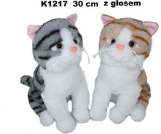 Sun-Day PLIŠINĖ ŽAISLINĖ KATINĖ SU BALSU 30cm SĖDINTIS