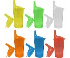 Sundo Saugumo Puodelis - Be BPA 250 Ml Apvalus Su Dangteliu Raudonas
