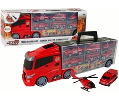 Lean Toys Gaisrinės sunkvežimio žaislų rinkinys su vilkiku