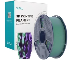 Sunlu PLA+ Silk Dual Color Filament (žalias and violetinė)