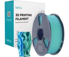 Sunlu PLA+ Silk Dual Color Filament (mėlynas-žalias)