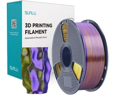 Sunlu PLA+ Silk Tri-Color Filament (Juodas, Gold, and Violetinė)