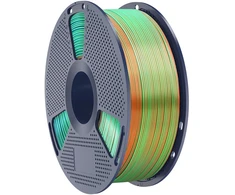 Sunlu PLA+ Silk Tri-Color Filament (oranžinis, mėlynas, and žalias)