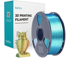 Sunlu PLA+ Silk Tri-Color Filament (red, yellow, and žalias)