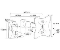 Sunne LCD- A503K sienos laikiklis 23 "'- 42"'