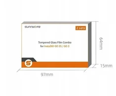SunnyLife 2x Grūdintas stiklas Apsauga LCD ekranui, skirtas Insta360 Go 3s 3 Go3s Go3 kamerai / G3s-bhm829-2