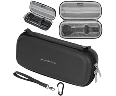 Sunnylife B241 Dėklas kamerai, skirtas DJI Osmo Pocket 4 Pro / 4P, kietas, juodas, su karabinu