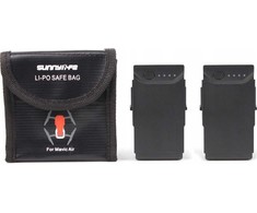SunnyLife nešiojimo dėklas / maišelis 2x Dji Mavic Air baterijoms / Ugniai atsparus