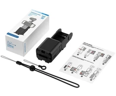 SunnyLife Dėklas magnetinis laikiklis 2in1 apsauginis korpusas JJC skirtas DJI Osmo Pocket 4 / 3 / PC-OP4H Juodas / Juodas (SB12030)
