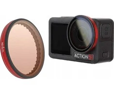 Sunnylife Hibridinis filtras 2in1 poliarizacinis PL Nd16, skirtas DJI Osmo Action 5 Pro / 5Pro / 4 / 3 / Fi903-16p