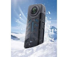 SunnyLife objektyvo dangtelis + silikono korpuso dangtelio apsauga, skirta Insta360 X4 / X 4 / X4-bht818-tr Baltas