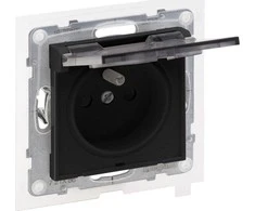 Legrand SUNO - lizdas 2P + Z IP44 - 16 A - 250 V ~ - automatinis terminalai - su rainelė, Juoda - Legrand 721486 klubo