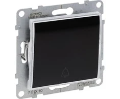 Legrand SUNO - Vieno mygtuko su pašvietimu - 6 A - 250 V ~ - Automatiniai terminalai, Juodi - Legrand 721410 Himp