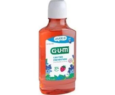 Gum Junior braškių skonio burnos skalavimo skystis nuo 6 metų 300ml