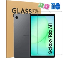 „Strado-Tech“ grūdintas stiklas, skirtas „Samsung Galaxy Tab A11 SM-X110 / A9 X135“ – 9H ekrano apsauga, pilnas padengimas, oleofobinis