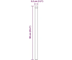 Tvorelės stulpas 12 vnt. Žalia 90 cm