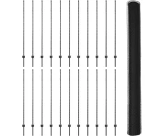 Hexagonal Fence with Post 50 x 1,5 m PVC dengtas plienas Pilka
