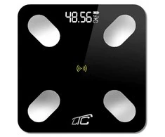 Išmaniosios vonios svarstyklės FITNESS analitinės LTC, su „Bluetooth“, juodos