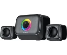 Kompiuterio kolonėlės „Sven“ kompiuterio garsiakalbių RGB „Bluetooth“ garsiakalbių komplektas, 13 W, juodas (MS-G32)