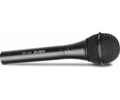 Mikrofonas SVEN MK-100 (laidinis, dinaminis, metalinis, laidas 4,0 m, 6,3/3,5 mm lizdas, kardioidinis, juodas)