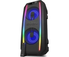 Garsiakalbis SVEN PS-740, juodas (100W, TWS, Bluetooth, FM, USB, Micro SD, LED ekranas, 4400mA*h)