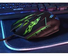 Sven žaidimų pelė RX G720 USB (tyli, 5+1 jungtys, 1200 3200 DPI, „SoftTouch“, foninis apšvietimas)
