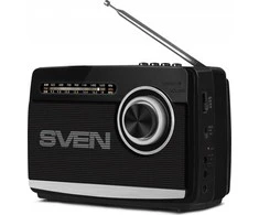 Garsiakalbis SVEN SRP-535, juodas (3W, FM/AM/SW, USB, Micro SD, žibintuvėlis, baterija)