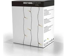 Elektrinė girlianda DecoKing LED, užuolaida, šiltai balta, 3x3 m