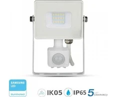 V-TAC LED vaizduoklis su judesio detektoriumi PIR VT-10- S-W SAMSUNG CHIP 10W 4000K 800lm IP65 Baltas 434