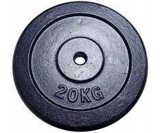 Svorio plokštė iš ketaus, skirta KUBISPORT treniruočių strypams, 20 kg, 30 mm