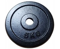 Svorio plokštė iš ketaus, skirta KUBISPORT treniruočių strypams, 5kg, 25 mm