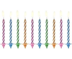 Torto žvakutės su laikikliais PartyDeco H6cm/10vnt. Magic