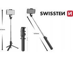 Swissten „Bluetooth“ „selfie Stick“ aliuminio trikojis Pro