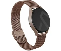 Swissten BURGA Metal Mesh Elegance - universali laikrodžio apyrankė 20 mm (rožinio aukso spalvos)