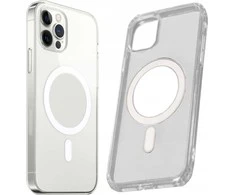 Dėklas „Swissten Clear Jelly MagStick Apple iPhone 12 Pro Max Transparent“.
