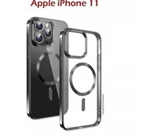 Dėklas Swissten Clear Jelly Magstick Metallic, skirtas iPhone 11 Juodas