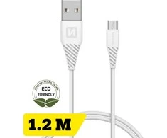 SWISSTEN duomenų kabelis USB - MICRO USB 1,2 m baltas (ECO PAKUOTĖ)