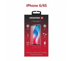 Swissten Full Face grūdintas stiklas Apple iPhone 6 / 6S Juodas