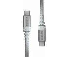 „Swissten Kevlar USB-C“ – USB-C duomenų ir įkrovimo kabelis 1,5 m