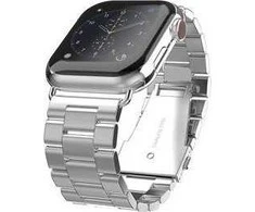 Swissten Išmaniojo laikrodžio Apple 1/2/3/4/5/6/SE dirželis, Sidabrinės spalvos, 38/40mm
