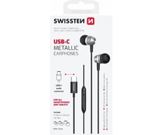Swissten Metallic USB-C Ausinės