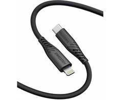 „Swissten“ minkštas silikoninis USB-C - „Lightning“ 30 W duomenų ir įkrovimo laidas, 0,4 m