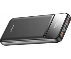 SWISSTEN, Nešiojamoji baterija, POWER LINE II, Li-Pol, 5/9/12V, telefonams ir kitiems įrenginiams įkrauti, 22013916, 10000mAh, juoda