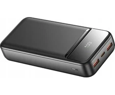 SWISSTEN, Nešiojamoji baterija, POWER LINE II, Li-Pol, 5/9/12V, telefonams ir kitiems įrenginiams įkrauti, 22013947, 20000mAh, juoda