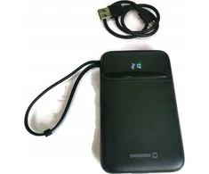 Swissten Power Bank 10000 mAh 20W su įmontuotais USB-C ir Lightning laidais (suderinamas su MagSafe)