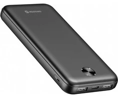 Swissten SWISSTEN, išorinė baterija, WORX, Li-Pol, 5/9/12V, telefonams ir kitiems įrenginiams įkrauti, 22013949, 10000mAh, juoda
