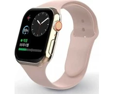 Swissten Išmaniojo laikrodžio Apple 1/2/3/4/5/6/SE silikoninis dirželis, Rožinės spalvos, 42/44mm