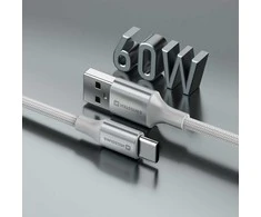 „Swissten Textile II USB - USB-C“ duomenų ir įkrovimo kabelis, 1,5 m